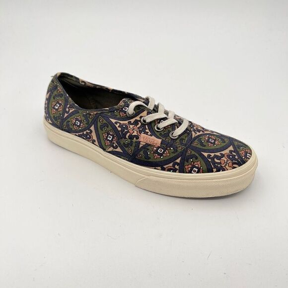 Vans Unisex Olive Night Geometric Paisley Women’s 7.5 Men’s 6 Flat Lace Up - Picture 1 of 8